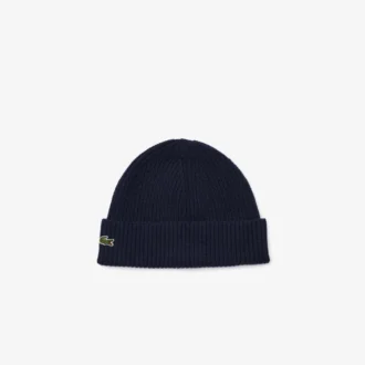Gorro de cachemira acanalado para mujer