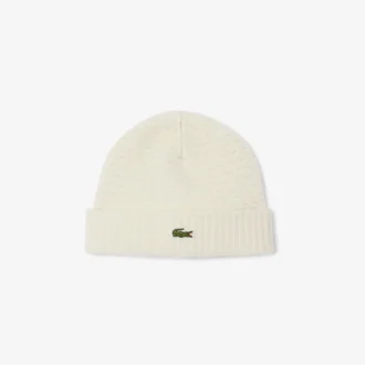 Gorro de lana unisex con puño acanalado