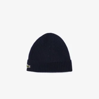 Gorro unisex de punto acanalado de lana cepillada