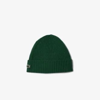 Gorro unisex de punto acanalado de lana cepillada