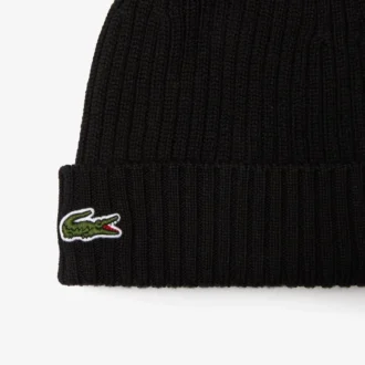 Gorro unisex de punto acanalado de lana cepillada
