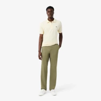 Pantalones chino de algodón de corte regular