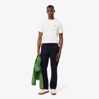 Pantalones chino de algodón de corte regular