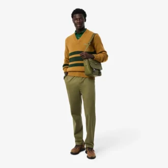Pantalones chino de algodón de corte regular para hombre
