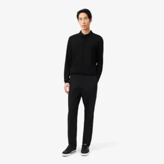 Pantalones chino de sarga de algodón de corte regular