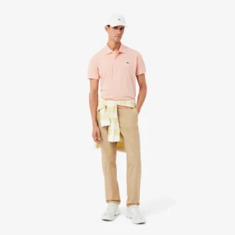 Pantalones chino de sarga de algodón de corte regular