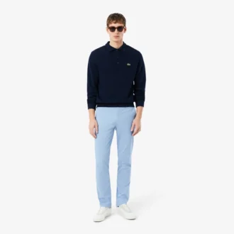 Pantalones chino de sarga elástica de corte ajustado
