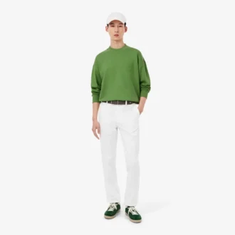 Pantalones chino de sarga elástica de corte ajustado