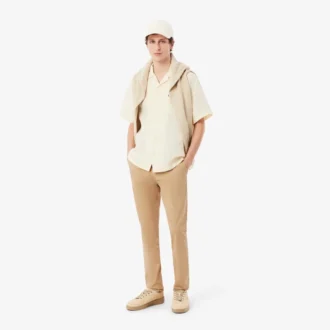 Pantalones chino de sarga elástica de corte ajustado