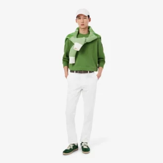 Pantalones chino de sarga elástica de corte ajustado