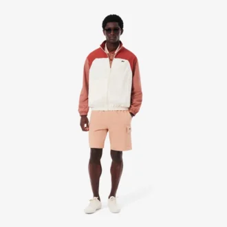 Pantalones cortos cargo de felpa de algodón para hombre