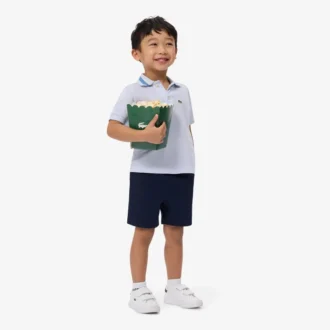 Pantalones cortos chinos de sarga de algodón elástico