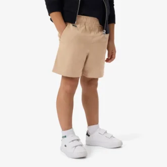 Pantalones cortos chinos de sarga de algodón elástico