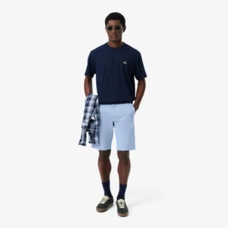 Pantalones cortos chinos de sarga elástica