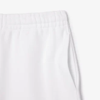 Pantalones cortos de felpa con bordado de texto para hombre, corte regular