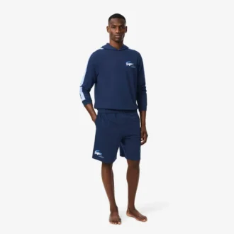 Pantalones cortos de felpa de corte recto para hombre