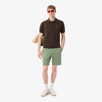 Pantalones cortos de felpa de corte regular para hombre