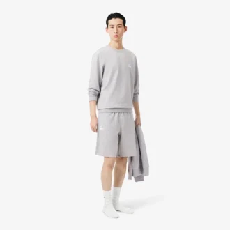 Pantalones cortos de pijama de felpa de corte recto para hombre