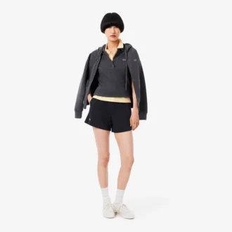 Pantalones cortos de piqué doble cara para mujer
