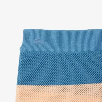 Pantalones cortos de punto de malla a rayas