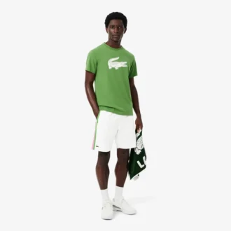 Pantalones cortos de tenis de hombre ligeros con rayas en bloques de color