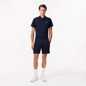 Pantalones cortos de tenis elásticos de corte regular para hombre