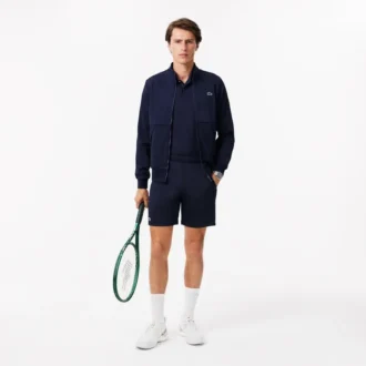 Pantalones cortos de tenis elásticos de corte regular para hombre
