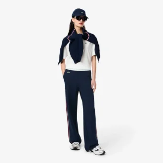 Pantalones de chándal acampanados a rayas para mujer