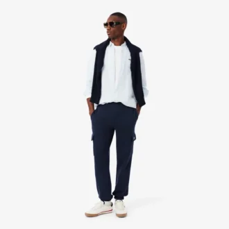 Pantalones de chándal cargo de felpa para hombre