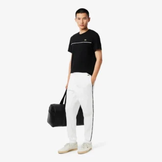 Pantalones de chándal con ribete con logotipo para hombre