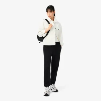Pantalones de chándal de corte recto con logotipo para mujer