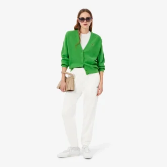 Pantalones de chándal de corte recto con logotipo para mujer