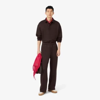 Pantalones de chándal de felpa de corte holgado para hombre