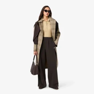Pantalones de chándal de felpa de pierna ancha para mujer