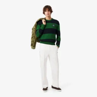 Pantalones de chándal de sarga plisados para hombre
