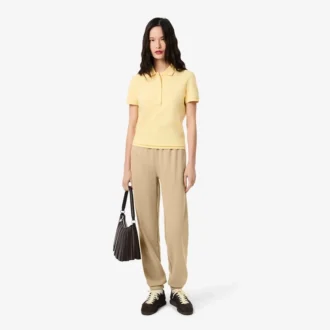 Pantalones de felpa con logo en relieve para mujer