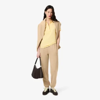 Pantalones de felpa con logo en relieve para mujer