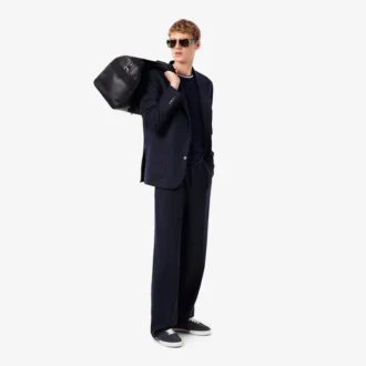 Pantalones de lana afieltrada de corte recto para hombre