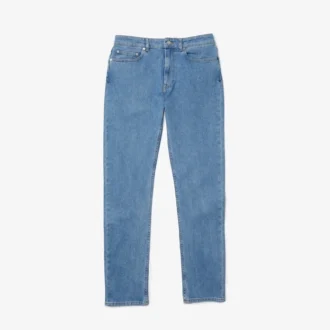 Pantalones de mezclilla de algodón elástico de corte ajustado para hombre