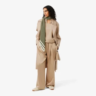 Pantalones oversize de satén con elástico