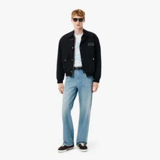 Pantalones vaqueros de denim de 5 bolsillos y corte holgado para hombre