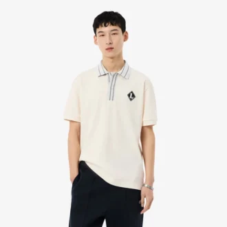 Polo con insignia de corte clásico fabricado en Francia