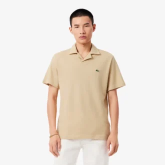 Polo de algodón y lino de corte clásico