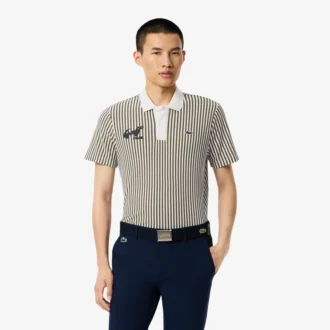 Polo de golf a rayas termorregulador para hombre
