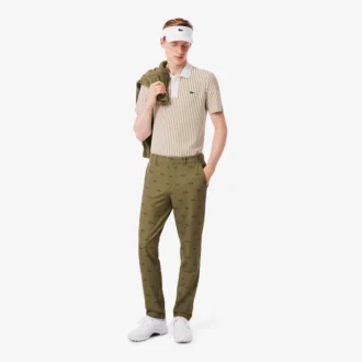 Polo de golf a rayas termorregulador para hombre