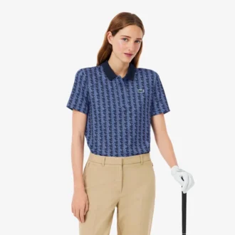 Polo de golf con protección UV y corte regular para mujer