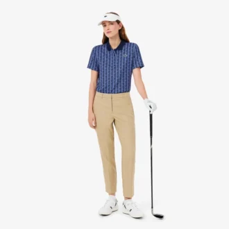 Polo de golf con protección UV y corte regular para mujer
