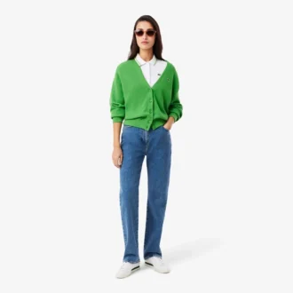 Polo de mujer L.12.D de corte ajustado con detalles de ribete