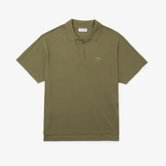 Polo de piqué de corte holgado para mujer