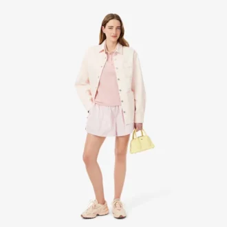 Polo de piqué de corte holgado para mujer